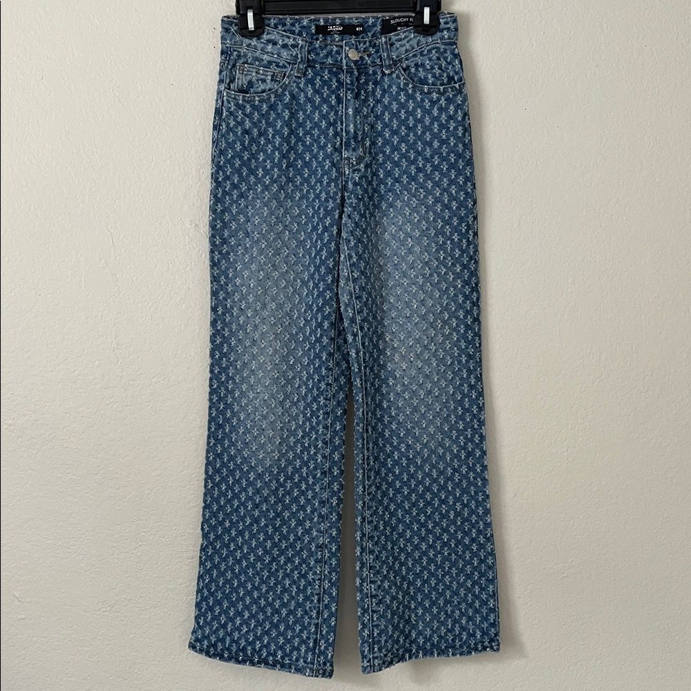 Like New! Jaded London Blue Textured Women Jeans in Size 24